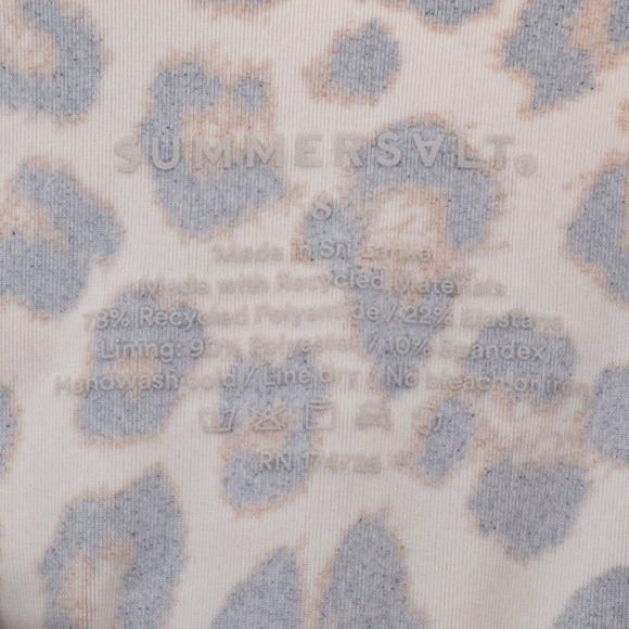 Summersalt Leopard Wrap One Piece Swimsuit Tie Waist Black Size 8 NWT - Picture 9 of 9